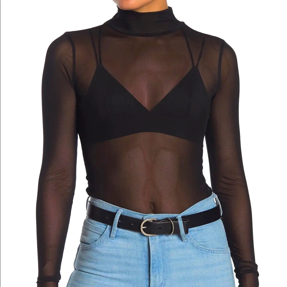 CELEBRITY WORN! Zadie Semi Sheer Turtleneck by AFRM